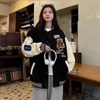 Baseball Uniform Women's Spring and Autumn Jacket XXXL beige