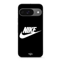 Coque pour Google Pixel 9 nike logo blanc front noir juoda