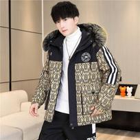 Winter Quilted Coat for Big Men Plus Size Solid Casual Outdoor Travel Hiking Puffer Jacket Thicken Multi-pockets Outerwear Windproof Cotton Parkas 4XL blue