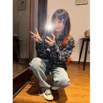 American Style Versatile Hong Kong Style Loose Long Sleeve Shirt Coat Plaid Shirt Women's Spring and Summer Retro Thin Sun-Protection Shirt Top M