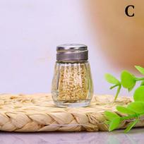 Mini Glass Spice Bottle Small Mini Picnic BBQ Outdoor Cooking Tools Spice Bottle Seasoning Bottle Kitchen Supplies Salt Shaker beige