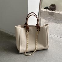 Commuter Tote Bags  New Women's Large Capacity Single Shoulder Canvas Bag Autumn Winter Simple Ladies Versatile Handbags (30cm<Max Length<50cm) gray