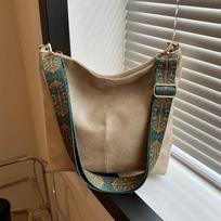 Senovinis pečių krepšys moterims PU odinis kibiras Prabangus Style Crossbody Bag Lady Messenger Bag Pirkinių krepšys smėlis