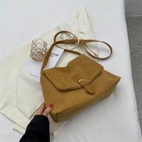 Retro Crossbody Bags For Women Flap Shape Messenger Bag Soft Leather Pure Color Shoulder Shopper Totes  New In Handbag 30x22x10cm gray