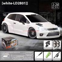 Naujas 1/28 Cool Drift nuotolinio valdymo automobilis viso dydžio keturių varomų ratų didelės spartos stiprios galios lenktyninio automobilio modeliavimo modelis, vaikiškas žaislas berniukui 1 Battery balta
