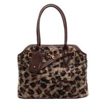 Retro Super Ugnies Leopardo Rašto Nešiojamas Pirkinių Krepšys Moteriškas Rudens ir Žiemos Mados Laisvalaikio Kelioninis Didelės Talpos Krepšys per Petį 33*12*25 ruda