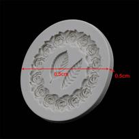 1Pc Rosette Leaves Silicone Mold Cake Diy Chocolate Mold Sugar Baking Mold ADM gray