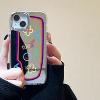 Mobiliųjų telefonų dėklai iPhone 11 13 XR 15 Pro Max 12 14 Pro Max Case iPhone 16 XS Max veidrodinis apsauginis dėklas Veidrodis išskirtinis animacinis filmas, atsparus vandeniui iPhone 11 Pro Max sidabro smėlio spalvos