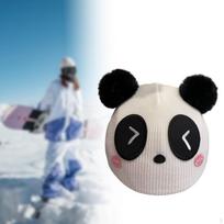 Panda sniego slidžių šalmo užvalkalas Dekoracija Žavinga dekoratyvi šilta smagi megzta kepurė Slidinėjimas