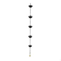Lotus Flower Rain Chain for Gutters Replacement Downspouts Pouring Cups Rainwater Diverter House white