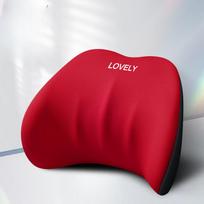 New Business Style Memory Foam Car Waist Rest   Lumbar Support  for Multi-occasions Full Support, Relieve Pressure red