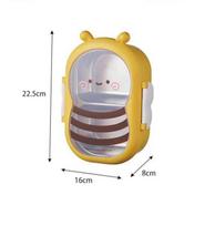 Cute Bee School Lunch Box Outing Tableware Portable Stainless Steel Lunch Box Camping Picnic Food Container Bento Box 2&800ml gray