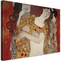 Drobės atspaudas, Moterų bučinys abstraktus - G. Klimtas 60x40 auksinė