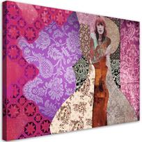 Canvas print, Gustav Klimt Woman 60x40 violetinė