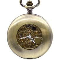 Gun Black Petal Blue Face Mechanical Pocket Watch Retro Flip Hollow Necklace Pocket Watch Men's and Women's Watch beige