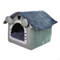 Cat Bed Dog House,Warm,Comfortable,Pet Sleeping Nest,Soft Enclosed Pet Cozy for Kitten Gray M