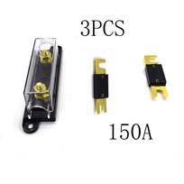 3 vnt. 1/0/4/8 AWG ANL saugiklių laikiklis su 2 vnt. padengtais 150 A ANL saugikliais gray