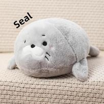 Cute Clown Fish Octopus Seal Aquarium Plush Toys Sea Ocean Blobfish Marine Creature Stuffed Dolls Boy Girl Kawaii Birthday Gifts gray