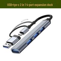USB 3.0 Dual-Port Expansion Hub: 8-in-1 Dock for Connecting Mouse and Keyboard to Computer or Tablet