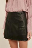 Mini Black Designer Leather Unique Women Genuine Lambskin Slim Fit Skirt Sexy S juoda