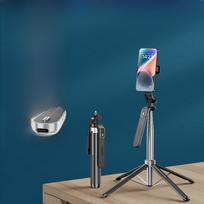 P180-P185 Mobile Selfie Stick: 1.8m Bluetooth Stabilizer with Fill Light for Live Broadcasts P180MINI stainless steel 1.6 meters no light