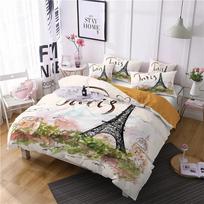 France The Eiffel Tower Bedding Set 3d Duvet Cover Set with Pillowcase Adult Kids Europe/Australia/USA Twin Full Queen King Size 135x200cm