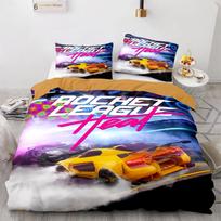 Naujas „Rocket League“ patalynės komplektas lovatiesė, viengulė dvigulė lova, visiškai karalienės dydžio automobilis „Rocket League“ lovos komplektas „Aldult“ miegamojo antklodė EU Single 135x200cm gray