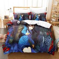 Anime Mieruko-chan The Girl Who Can See Them 2_3pcs Bedding Set Boys Girls Twin Queen Size Duvet Cover Pillowcase Bed Kids Adult EU Twin 135x200cm
