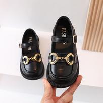 Zapatos Niña Mergaitės Odiniai Batai 2024 Britiški Mary Jane Batai Minkštas Padukas Princesės Batai Sladūs Lolita Batai Vaikų Batai Suknelė Mergaitėms 21-insole14cm juoda