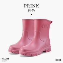 Outdoor Car Cleaning Anti-slip Adult Rain Boots Women  Climbing Mid-calf Fashion Waterproof Shoes Women 2024 41 pilka