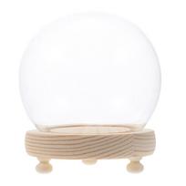 Konservuotų gėlių stiklo dangtelis varpo formos medinis kupolo dėklas, švytintis nemirtingas 15X15X13CM skaidri