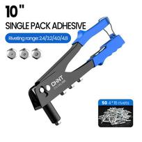 Riveter Set 420MM Single Hand Blind Rivet Guns Nose Piece Manual Riveting Riveter Tool Hand Tool DIY Rivets Nut Automotive Tools