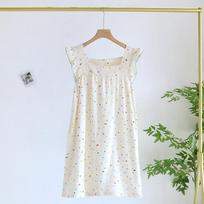 Summer New Women's Nightwear 100% Cotton Crepe Sling Dress Cute Girl Tank Top Dress M