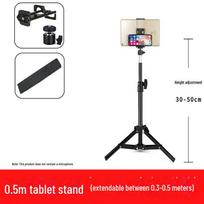 Tablet and Mobile Phone Tripod for Live Streaming and Photography 50CM + Gimbal + dual-purpose clip gray