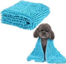 Soft Dog Bath Robe Towel Quick Dry Pet Towel Fiber Absorbent Cat Bath Drying Towel Convenient Pet Cleaning Washcloth Accessories mėlyna