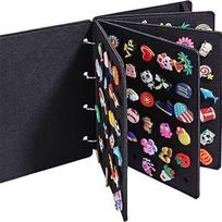 Felt Shoe Buckle Organizer Booklet Shoe Flower Storage Bag Foldable Holey Shoe Storage Box Shoe Buckle Display Panel 26*21.3*3.5cm juoda