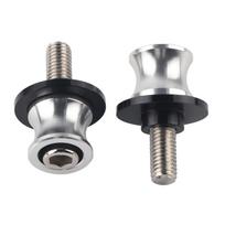 10 mm Motociklo CNC Galinis Stovas Švytuoklės Svirties Ritės Slankikliai Stovas Švytuoklės Svirties Ritės Sidabrinės sidabras