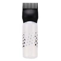 Plaukų dažų buteliukas Šampūnas Plaukų dažymo dažų aplikatorius Buteliukas su šukomis 170 ml (Juoda) white