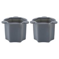 2Pcs Multifunctional Food Processor Main Base Part ABS Portable Cooking Blender Pot Base for gray