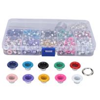 10 Color Grommet Tool Kit Iron Plastic Material Sturdy Structure Colorful Plating Eyelets Set for 5MM