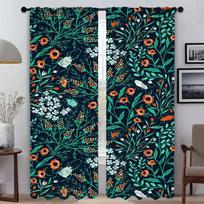 Painted Design Blackout Curtain for Room 2 Panel Curtains Child Room Halloween Decoration Shades Home Interior Curtains Living W50xH70cmx2pcs-CL