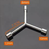 Mini Portable Cross Wrench Trident wrench Herringbone wrench Hexagonal socket tire wrench Multifunctional triangular wrench black