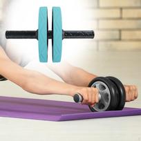 Ab Roller Wheel Body Building Exercise Barbell Abdominal white