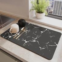 Kitchen Marble Countertop Absorbent Mat Soft Diatom Mud Drain Mat Tabletop Tableware Coaster Bar Mat Washable Placemat 30*40CM