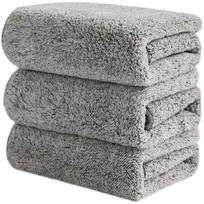 Bamboo Charcoal Kitchen Rags: Oil-Free, Thick Cloths for Dishwashing, Water Absorption, and Easy Cleaning. Medium 20*20cm