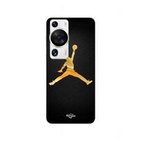 Coque - MANIACASE - Huawei P60 Pro - Jordan logo 23 - Couleur dorée - Souple auksas