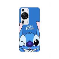 Coque Huawei P60 Pro stitch cute ohana stitch bleu front bleu Maniacase mėlyna