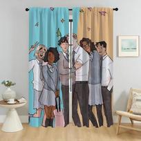 Anti-mosquito Curtains 2 Pieces Heartstopper Partition Living Room Curtain Home Interior Curtains for Camera Shades Kitchen W50xH70cmx2pcs-CL