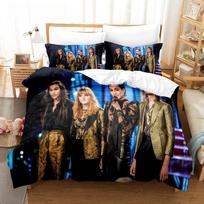 3D Printed Music Band M-Maneskin Bedding Set Boys Girls Twin Queen King Size Duvet Cover Pillowcase Bed boys Adult Home Textile EU Twin 135x200cm black