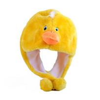 Pliušinė gyvūno kepurė su ausinėmis vaikams, animacinio triušio/varlės/anties kosplėjaus kepurė, žieminis šiltas galvos apdangalas Helovinui, Kalėdoms One Size L